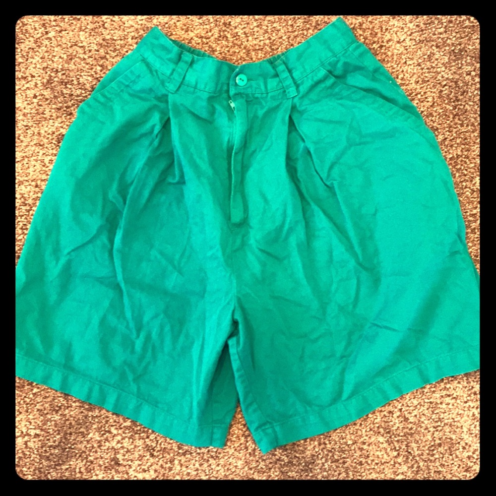 Teal Vintage Deep-pocketed Shorts